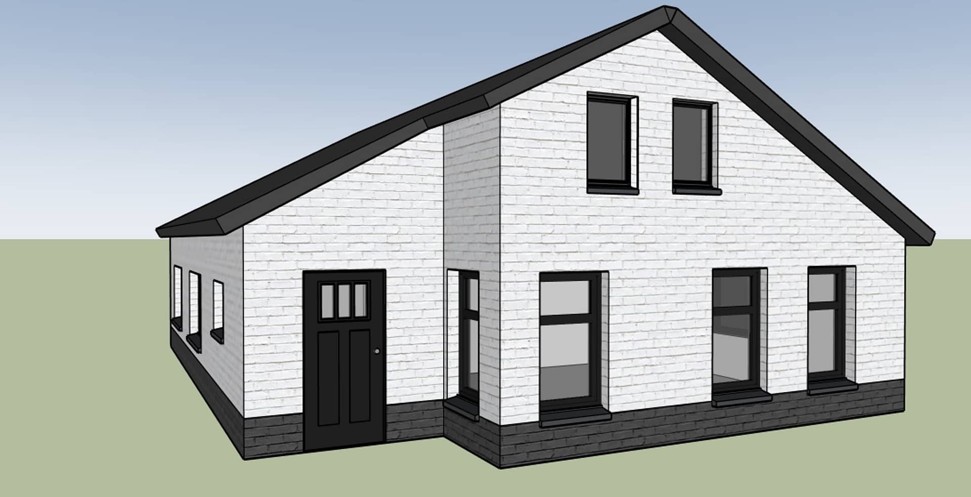 Vrijstaande woning met serre en garage.